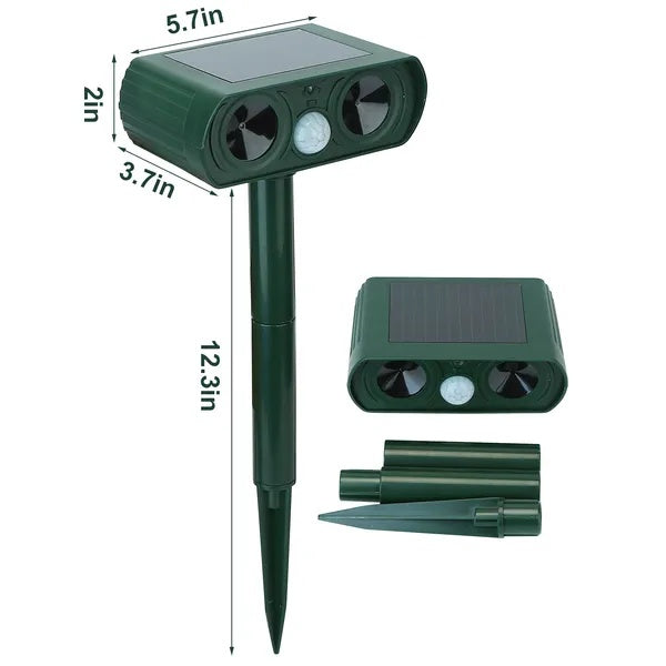 Ultrasonic Rodent Repellent, Solar Motion Sensor, Rodent Repellent IPX4 Waterproof, Suitable For Outdoor Use In Farms, Gardens, Courtyards, Driving Away Deer, Washing Pandas, Dogs, Rabbits, Squirrels,