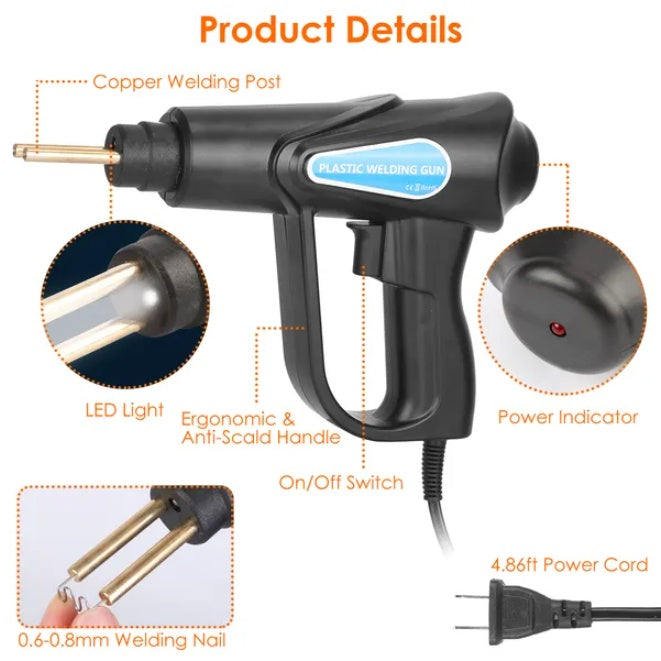 70W Plastic Welding Machine Car Bumper Repair Kit