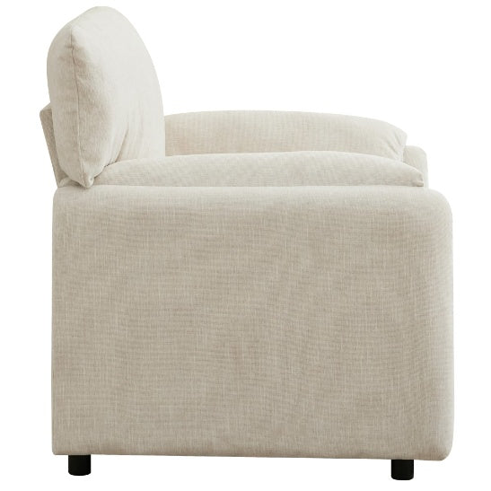 Contemporary Chairs, Oversized Chenille Armchairs, Comfortable Upholstered Single Lounge Armchairs