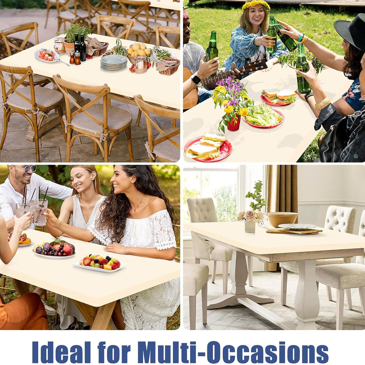 PU Stretch Fitted Rectangle Tablecloth