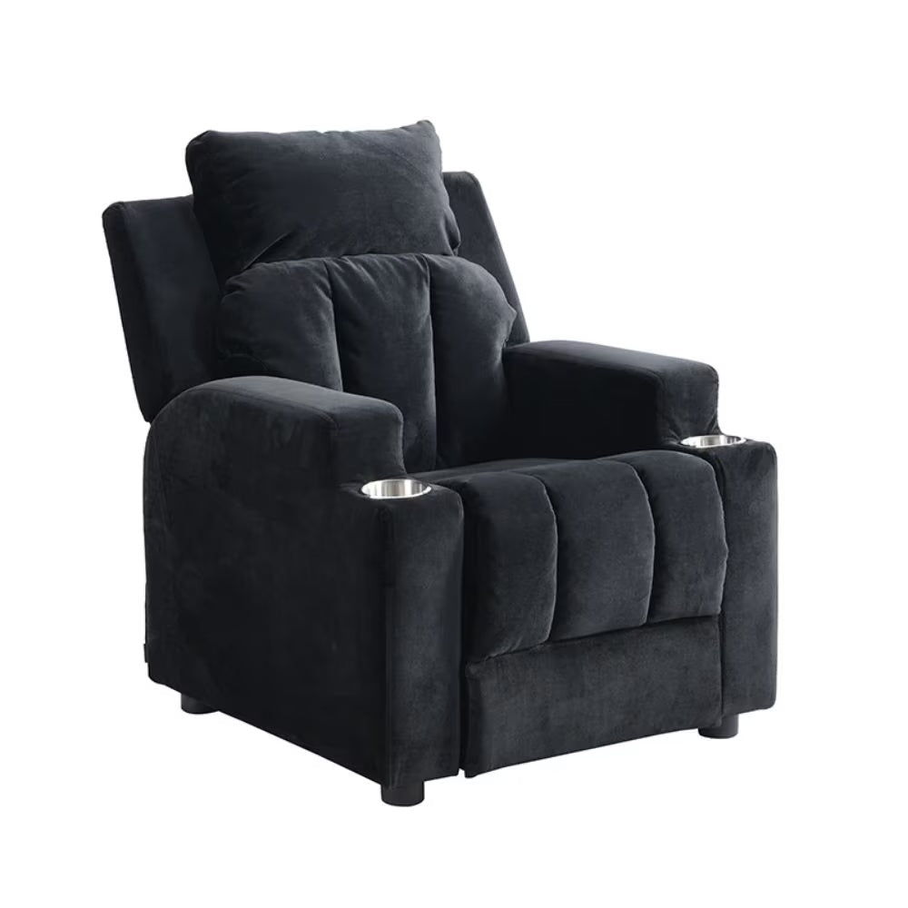 Kids Upholstered Recliner Couch With One Cup Holder