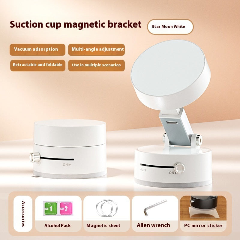 Foldable Magnetic Vacuum Car Phone Holder Foldable Suction Cup Hands-Free Navigation For Smart Phone