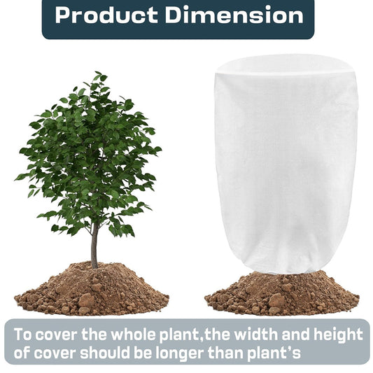 1PC Plant Covers Freeze ProtectionLarge Frost Cloths Blankets With Zipper Drawstring
