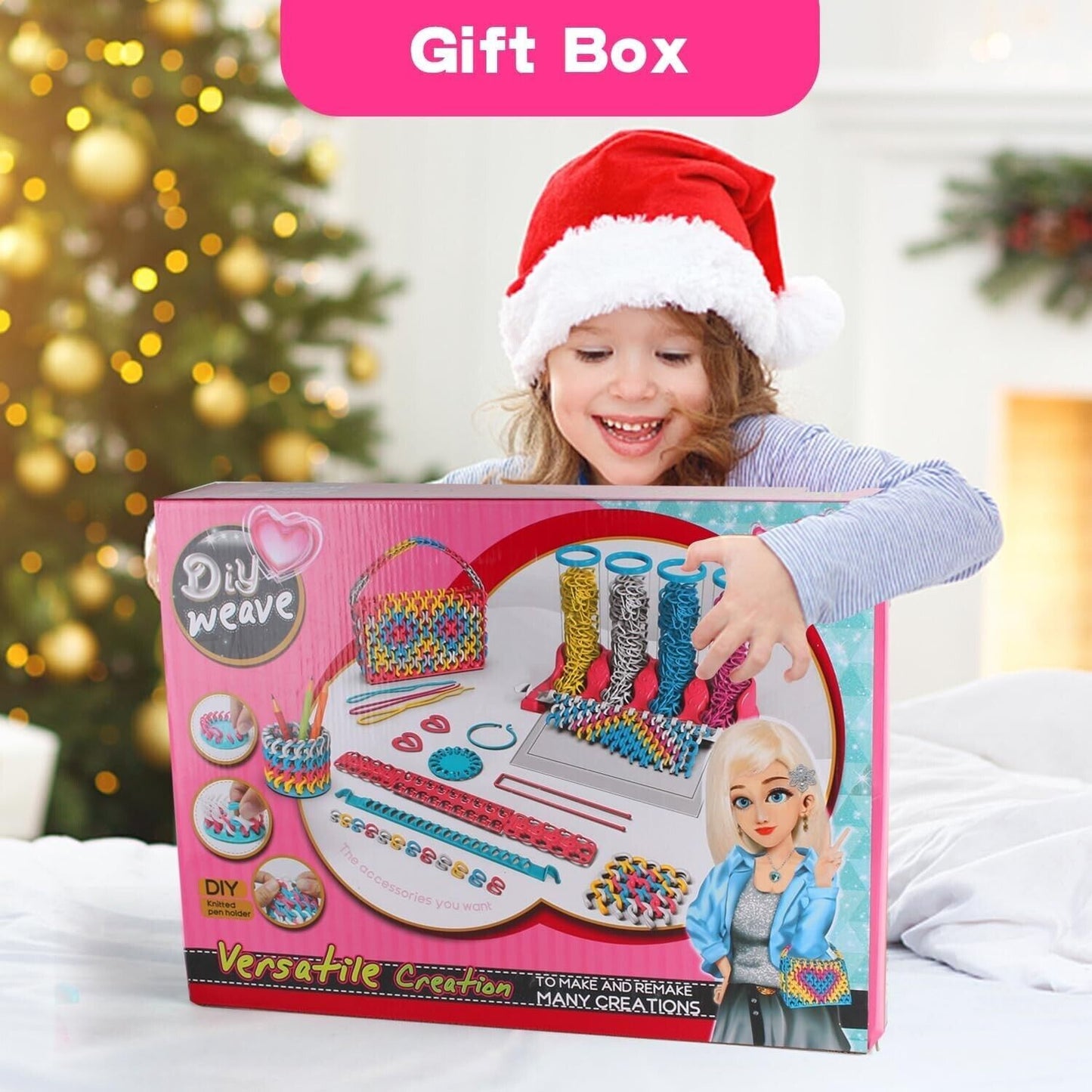 DIY Toys Puzzle Creative Ribbon Woven Hand Ropes Jewelry Making For Children Toy, Girls Kids Toy Gifts