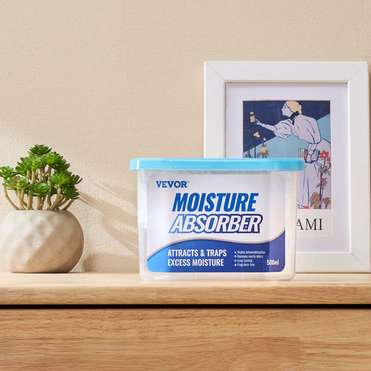 VEVOR Moisture Absorber Boxes, 10.8 Oz Humidity Absorber Boxes 6 Packs , Fragrance Free Dehumidifier Attracts Extra Moisture From Your Bathroom, Closet, And Kitchen