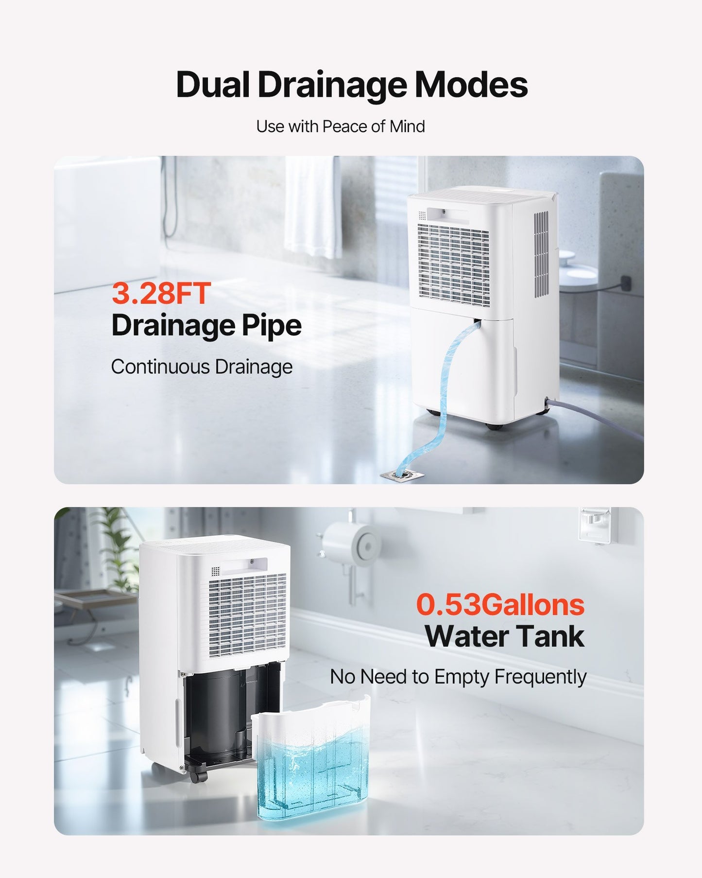 30 Pints Dehumidifier For Home And Basement Smart Humidity Low Noise For Room