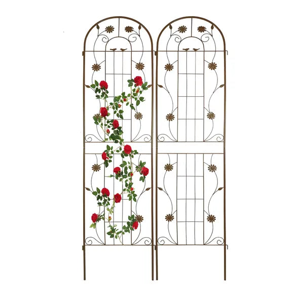 2 Pack Metal Garden Trellis 86.7" X 19.7" Rustproof Trellis For Climbing Plants Outdoor Flower Support