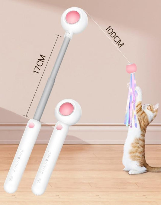 Retractable Laser Cat Stick Toys Cat Toy BallsKitten Playing Cat Laser Wand  ABS  PPMaterial   Safe And None Toxic, Universal interactive Toy