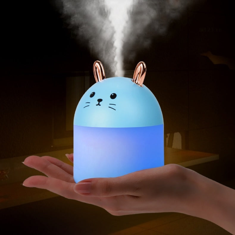 Sweet And Cute Rabbit Humidifier For A Variety Of Scenarios Such As Bedrooms And Offices. It Produces A Fine Mist Of Water For A Gentle Moisturizing Effect. Cute Design, Enjoy The Time Of Humidificati