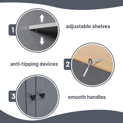 40.2x20x71.3 Inches Tall Freestanding Kitchen Pantry Large Cabinet Storage Cabinet