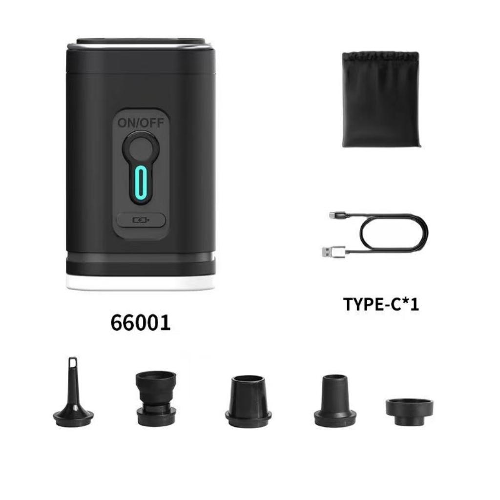 2026 Portable Air Pump With Retractable Keychain And Three-Level Adjustable Light For Quick Inflation And Pumping,Ideal For Camping, Travel, And Home Storage.