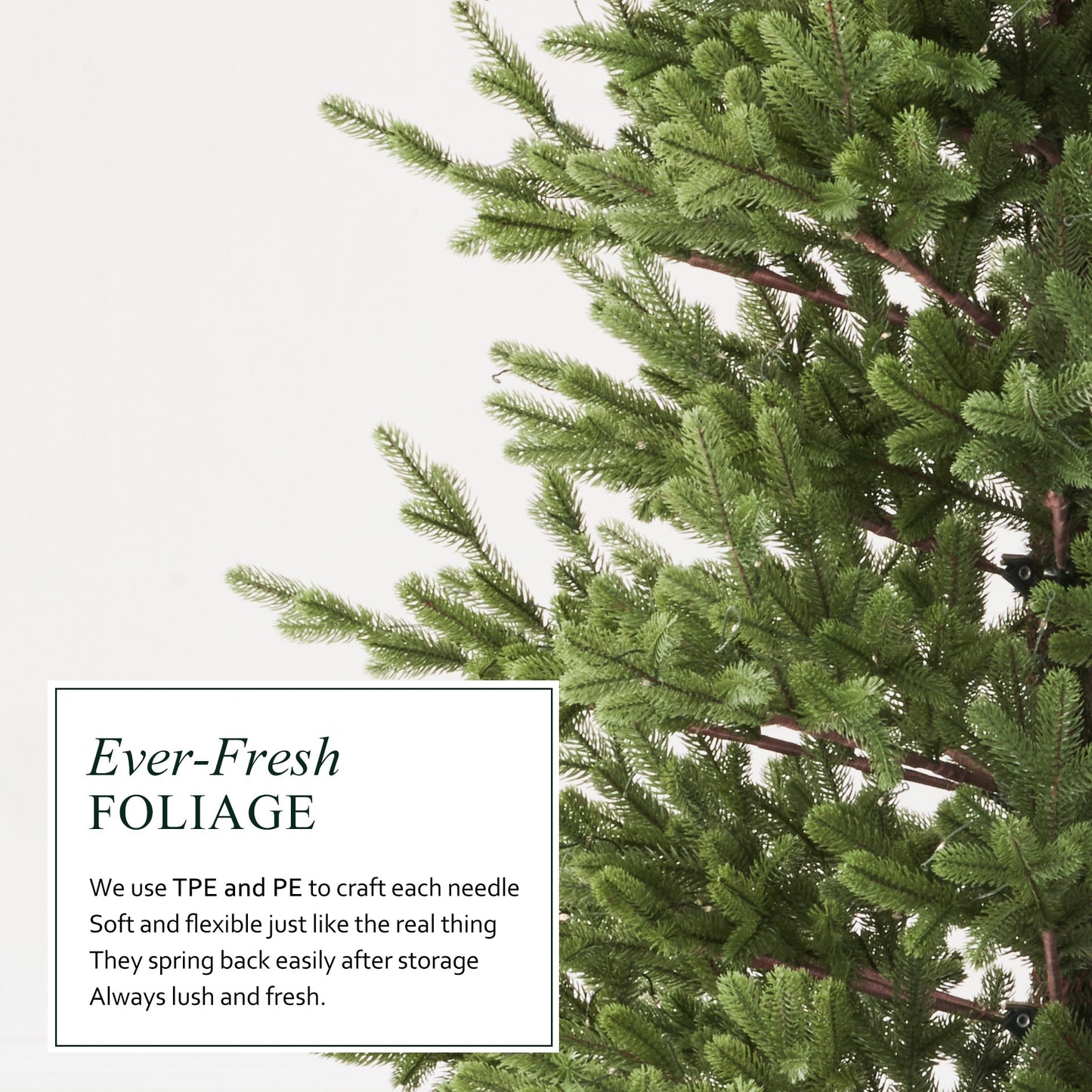 Balsam Fir Heritage 7.5ft Christmas Tree Pre-Lit Artificial Full With 3,941 Branch Tips & 1,485 Low-Voltage Warm LED Lights, Foldable Stand & Realistic Flame-Resistant Branches