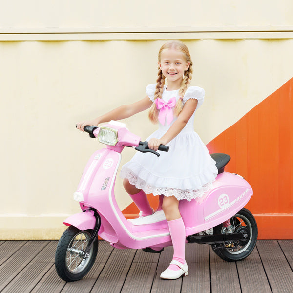 Pink Kids Electric Motorcycle 24V