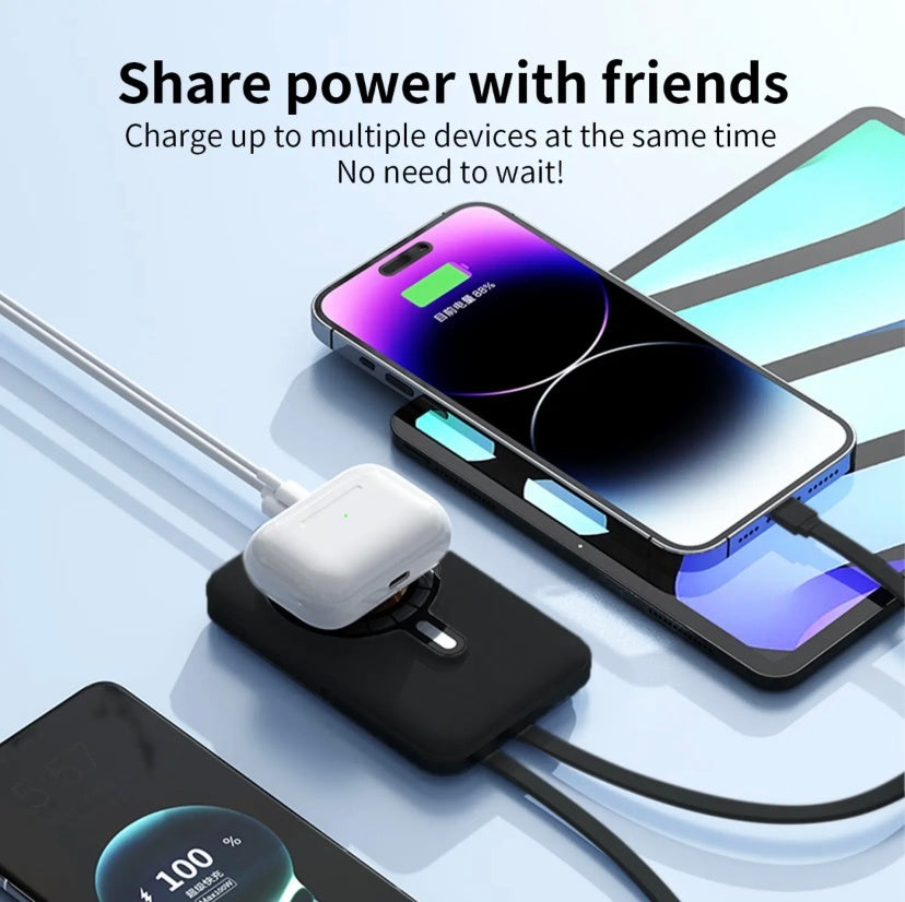 Power Bank Magnetic Portable Wireless Fast Charger 10000mAh Type - C Cable LED Display 22.5W PD Fast Charging Lighting Mag-Safe Battery Pack For IPhone 15 14 13 12 Mini Pro Pro Max Devices Digital