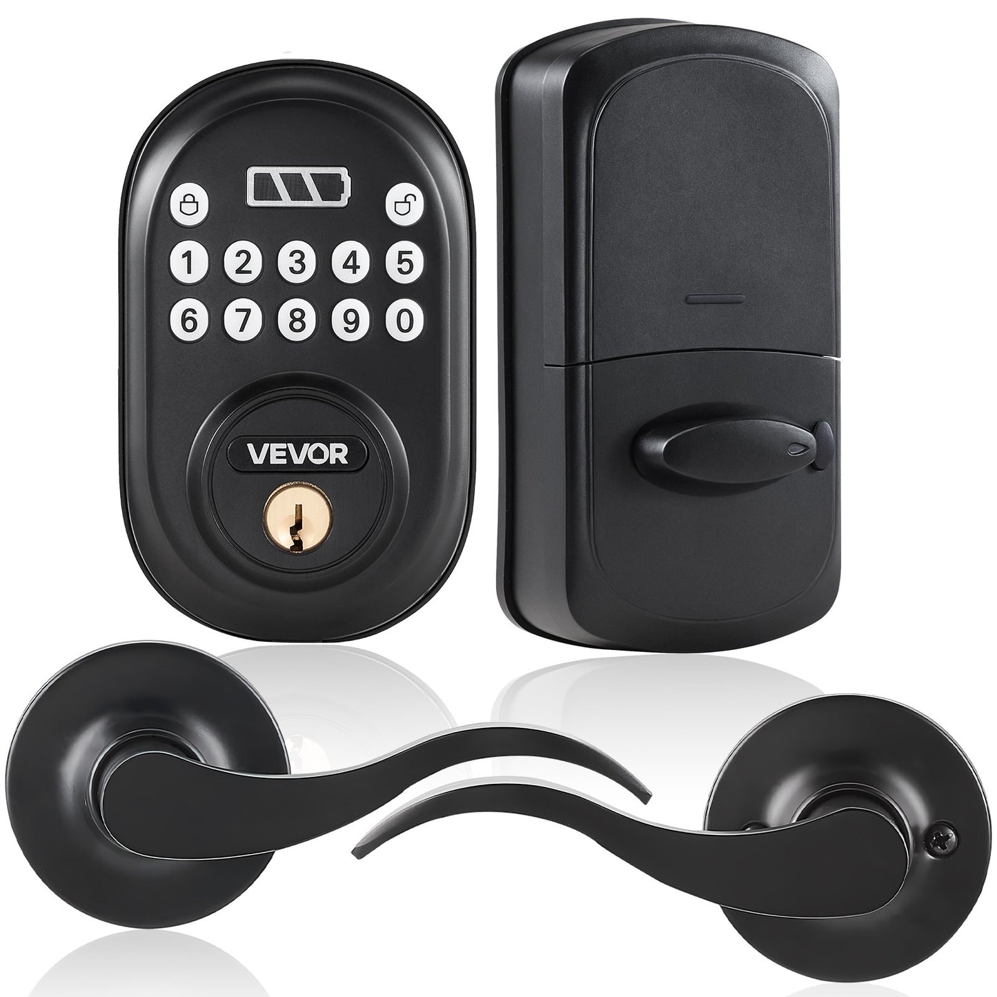 Keyless Entry Door Lock With Handle Electronic Door Lock Password And Key
