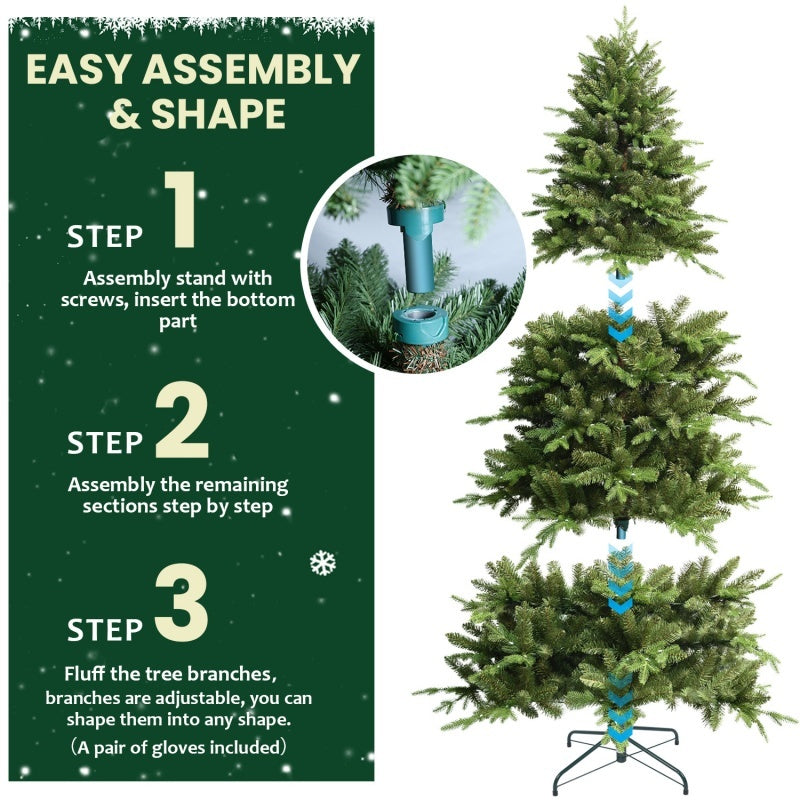7ft Pe,pvc  Mixed Christmas Tree