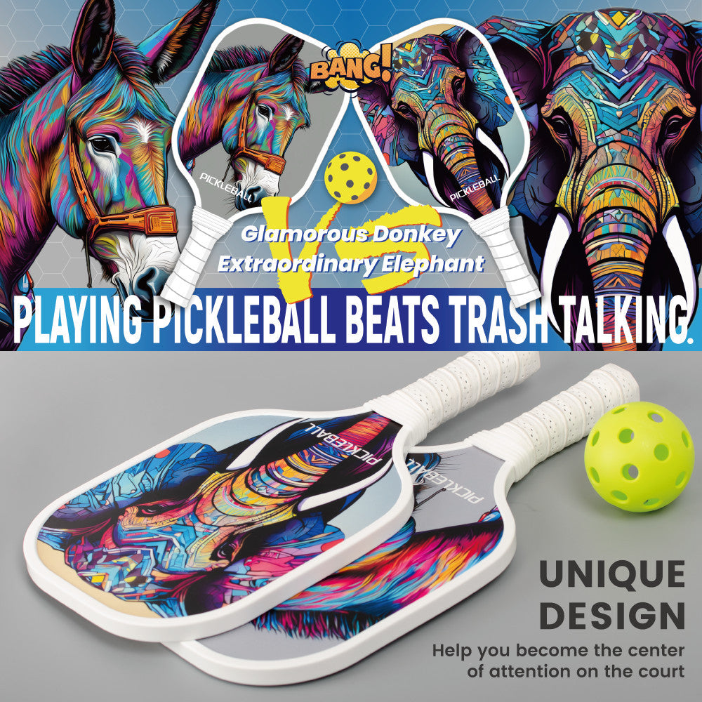 Pickleball-Paddles-Set Outdoor Sports Fiberglass Faced PP Honeycomb Core Racket