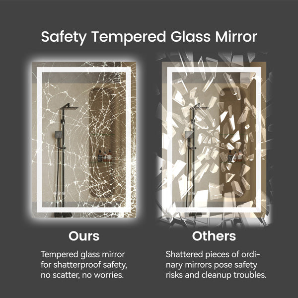 28 Inch X 36 Inch LED Bathroom Mirror