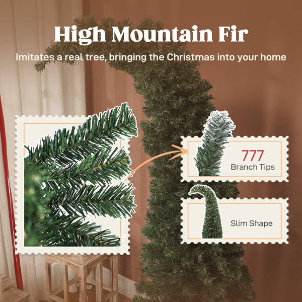 Christmas Tree Bent Top Mimics Santa Hat