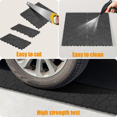 Plastic Interlocking Deck Tiles,44 Pack Patio Deck Tiles,12x12 Square Waterproof Outdoor All Weather Use, Outdoor And Indoor Patio Decking Tiles For Poolside Balcony Backyard, Dark Grey