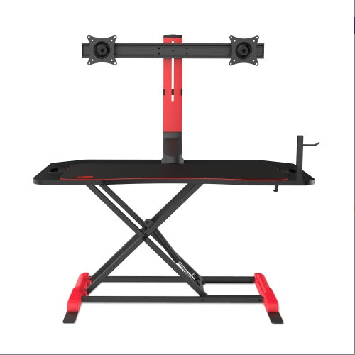 Gaming Riser, Height Adjustable, Squeeze Handle, Headset Hook