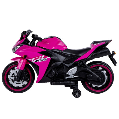 Kids Motorcycle,12V Motorcycle For Kids 3 4 5 6 Years Boys Girls 12v7ah Kids Motorcycle Ride On Toy With Training Wheels  Manual Throttle  Drive By Hand Lighting Wheels