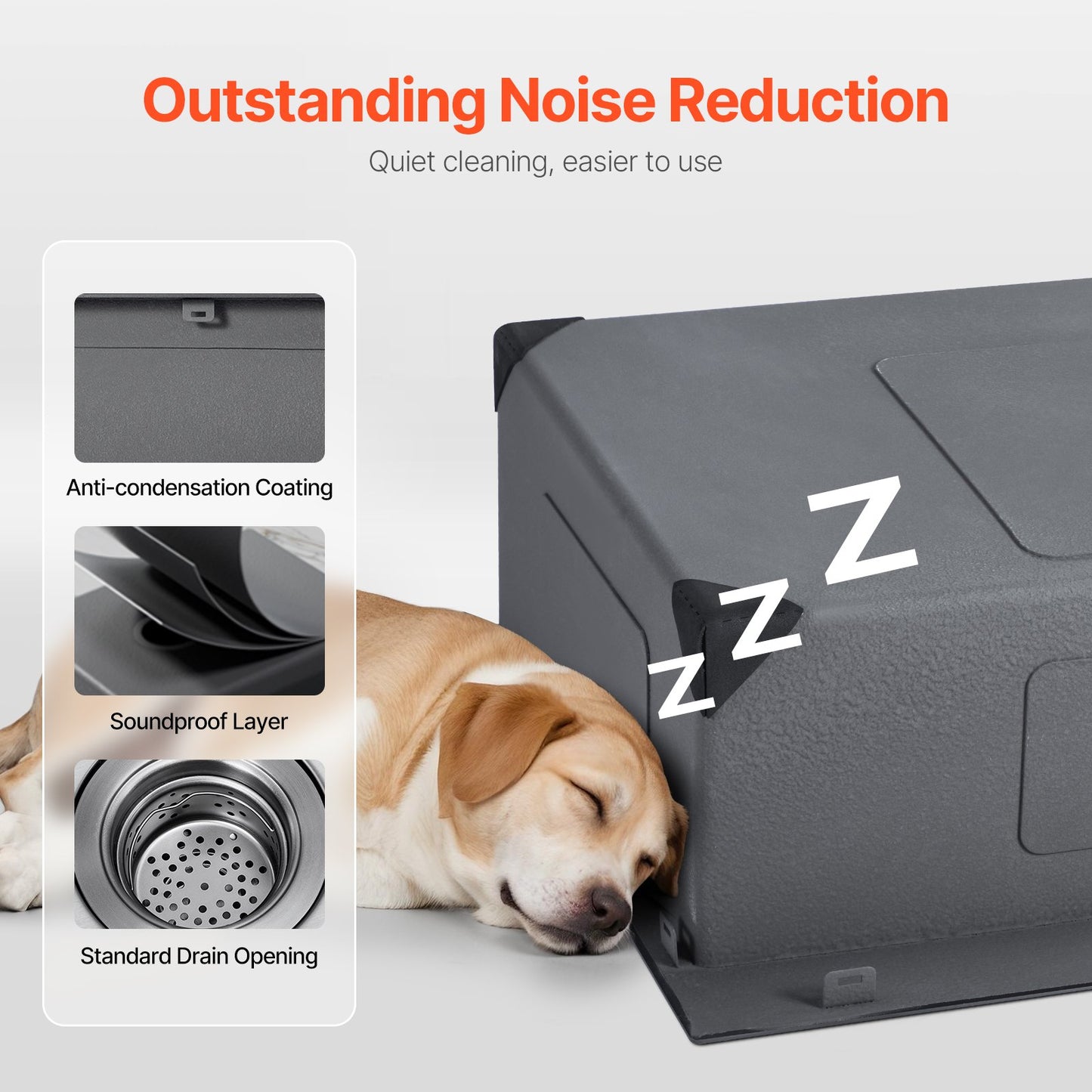 33' Kitchen Sink Top Mount Single Bowl Drop-In Basin Stainless Steel Black