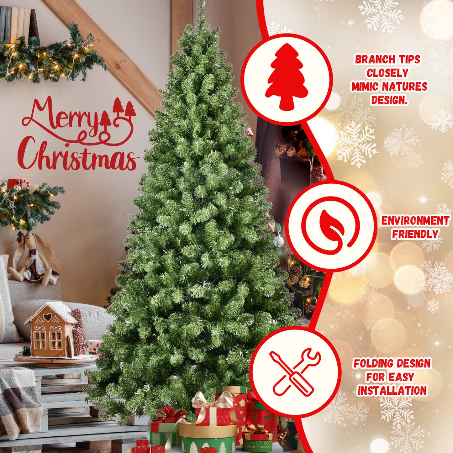 PE, PVC, Green Christmas Tree, Christmas Decorations