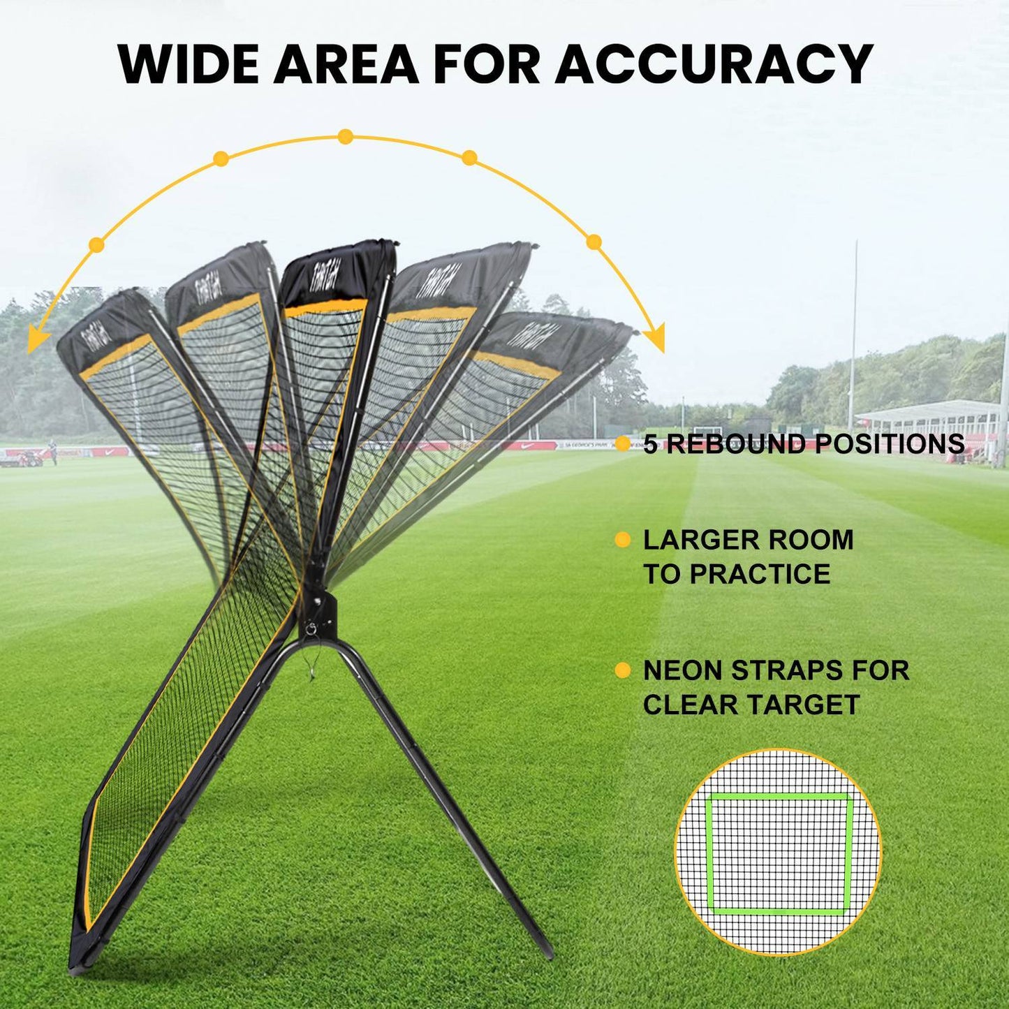 5x7 Ft Volleyball Lacrosse Ball Rebounder Basketball Volleyball Bounce Back Net