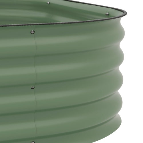 Outsunny 3-Tier Galvanized Steel Raised Garden Bed Kit, 62.25 X 43 X 32.25, 3 Combining Planter Boxes With Rubber Strip Edging, Open Bottom For Backyard, Garden, Patio, Green