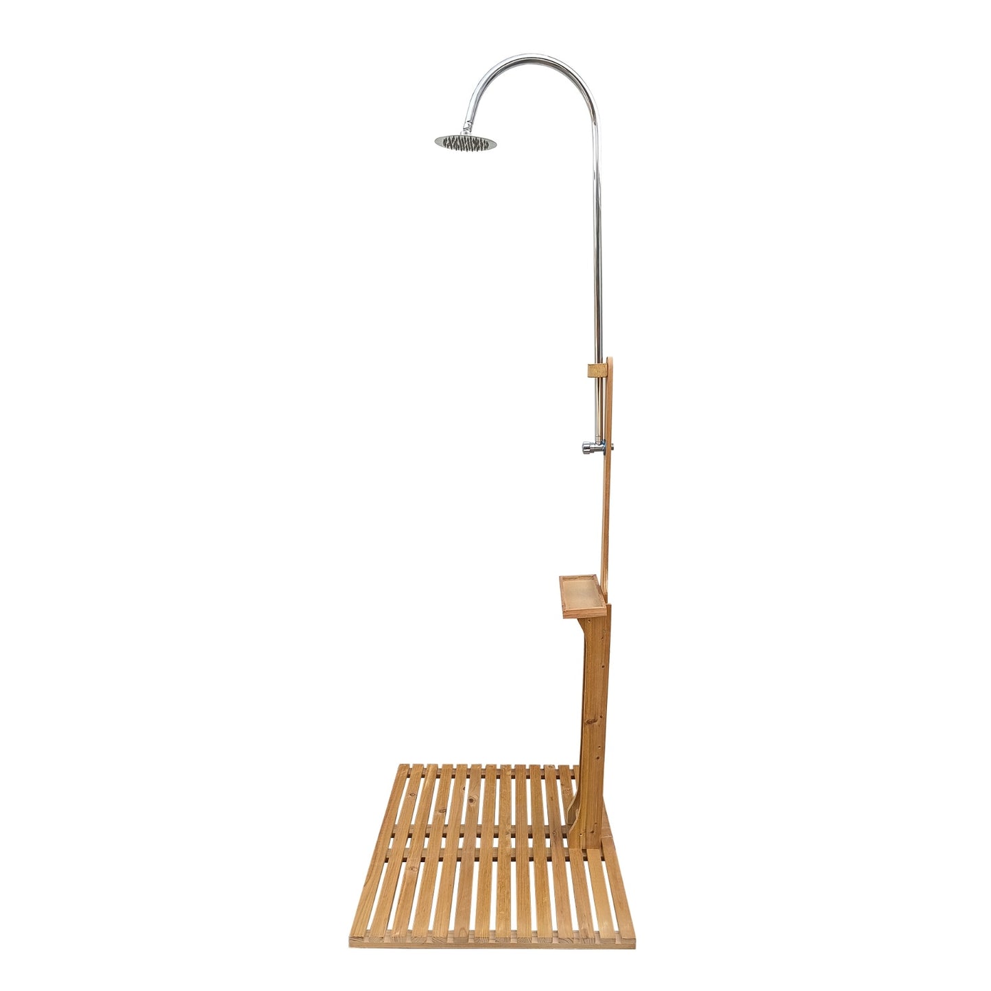 Wooden Outdoor Garden Pool Shower With Chassis Board For Swimming Pool, Patio, Terrace