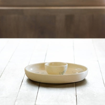 Handcrafted Ceramic Chip And Dip Bowl  Stylish Serving Bowl For Parties  Gatherings