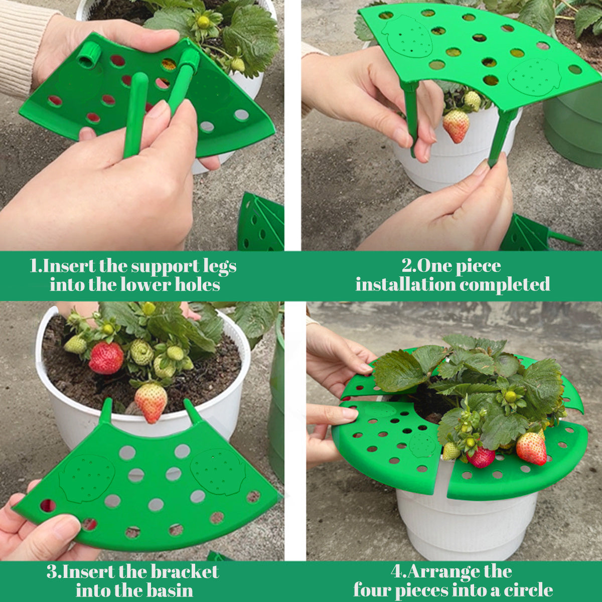 8Pcs Strawberry Planting Kit With 20Pcs Insect-proof Mesh Bag