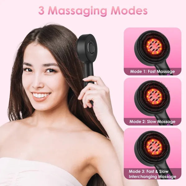 3 In 1 Red Light Scalp Massager Brush Cordless Hair Oil Applicator