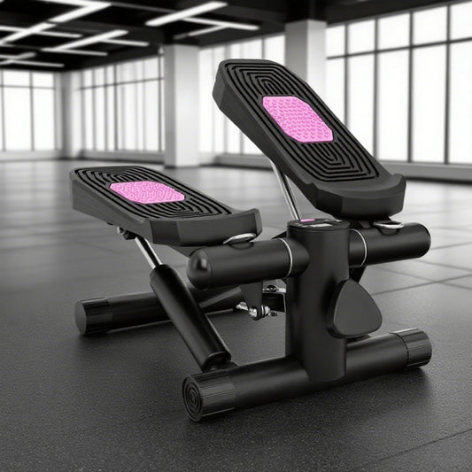 Mini Stepper With Resistance Bands And Adjustable Height For Exercise At Home