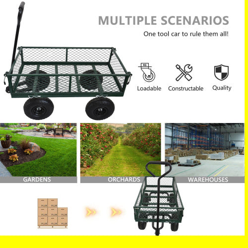 Wagon Cart Garden Cart Trucks Make It Easier To Transport Firewood Green