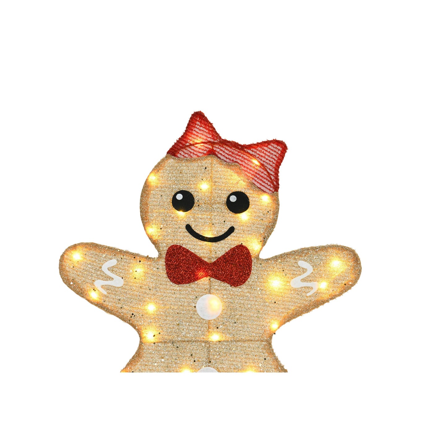40-inch And 42-inch Gingerbread Man Shaped Decorative Lights, Warm Christmas Style Home Atmosphere Lights, Christmas Holiday Atmosphere Lights