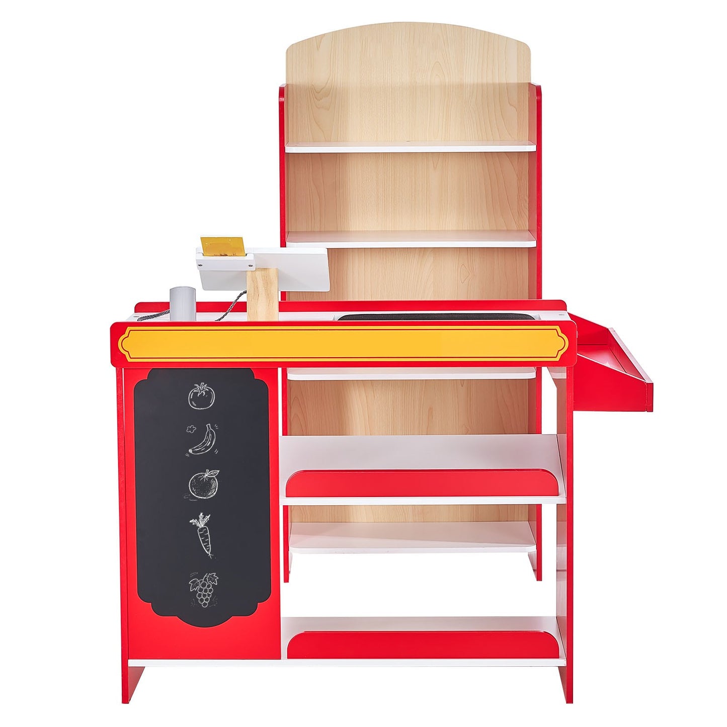 Kids Grocery Store Playset Supermarket Play Toy Set With Cash Register