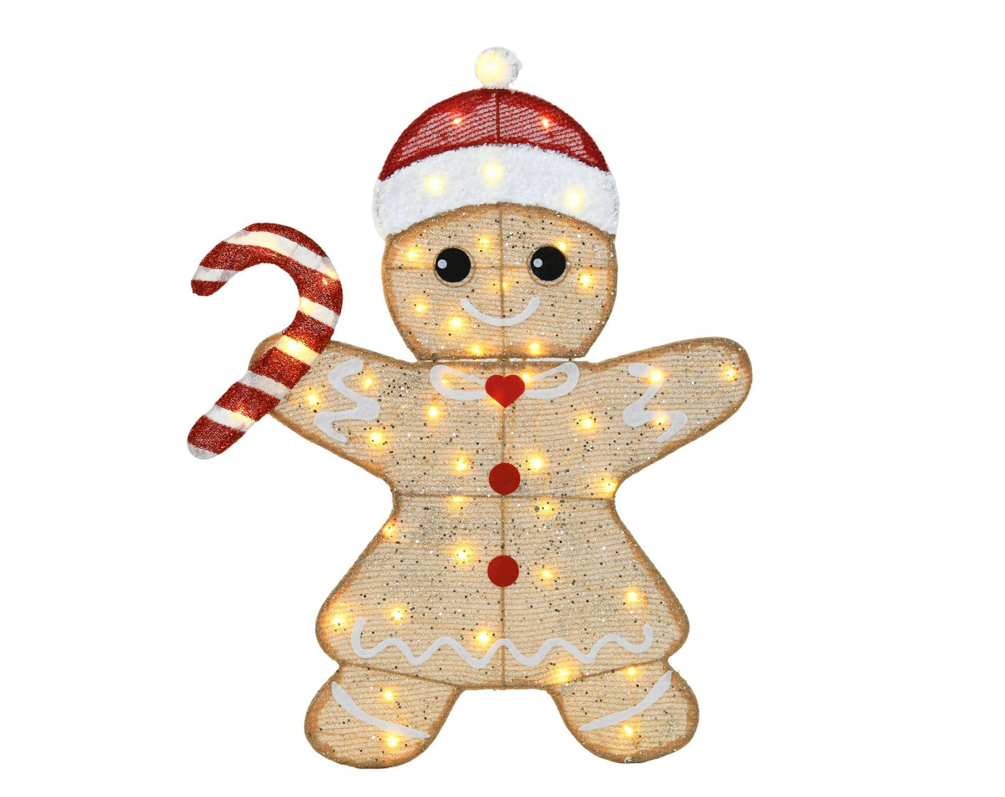 32-inch Boxed Heart-shaped Gingerbread Men, Add Christmas Cheer To Your Space, A Fashionable Choice For Home Decoration,