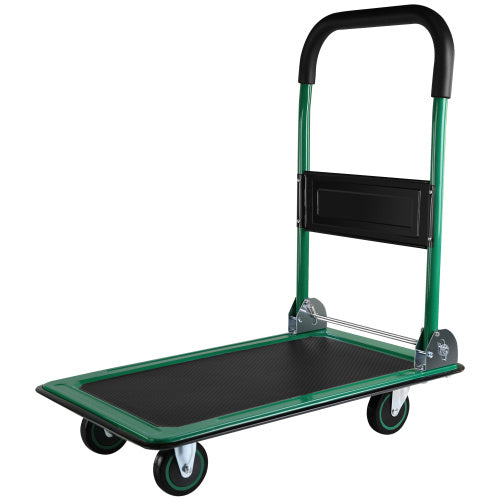 Mobile Platform Trolley Home Large Foldable Cart Cart Cart 330 Lb Capacity Heavy Duty Saving Space-Saving Foldable Swivel Pusher Flat Bed Car Unavailable Platforms- Welfel , Temu