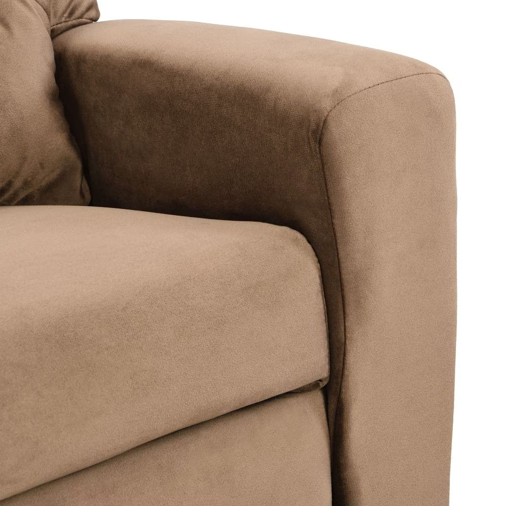 Kids Upholstered Recliner Couch With One Cup Holder