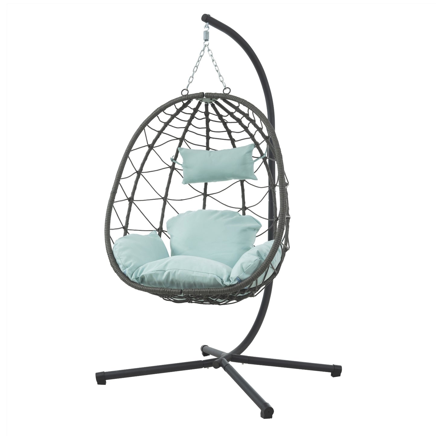 Egg Chair With Stand Indoor Outdoor Swing Patio Wicker Hanging Basket