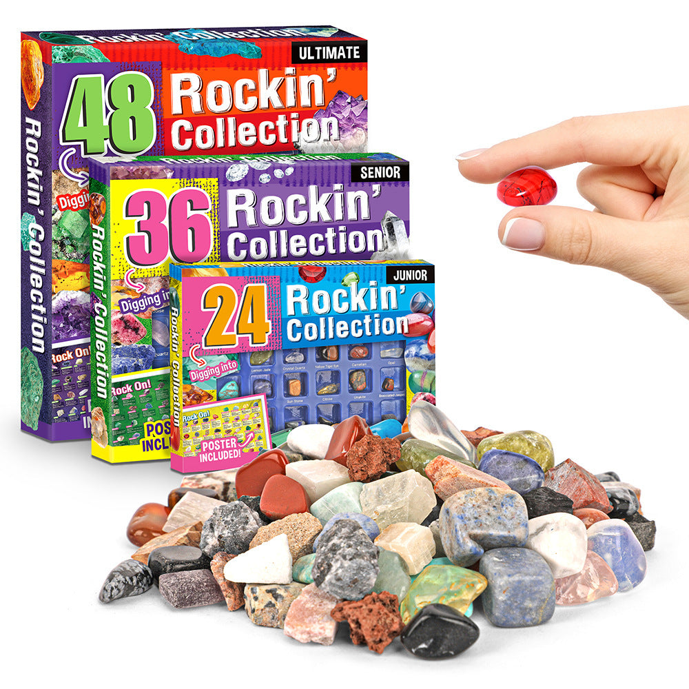 Rock For Kids 36 Pcs Rocks With Learning Guide, Gemstones  Crystals Kit Mineral Education Set Geology Science Toys Educational Gifts For Boys Girls Age  Above 6 Year Old