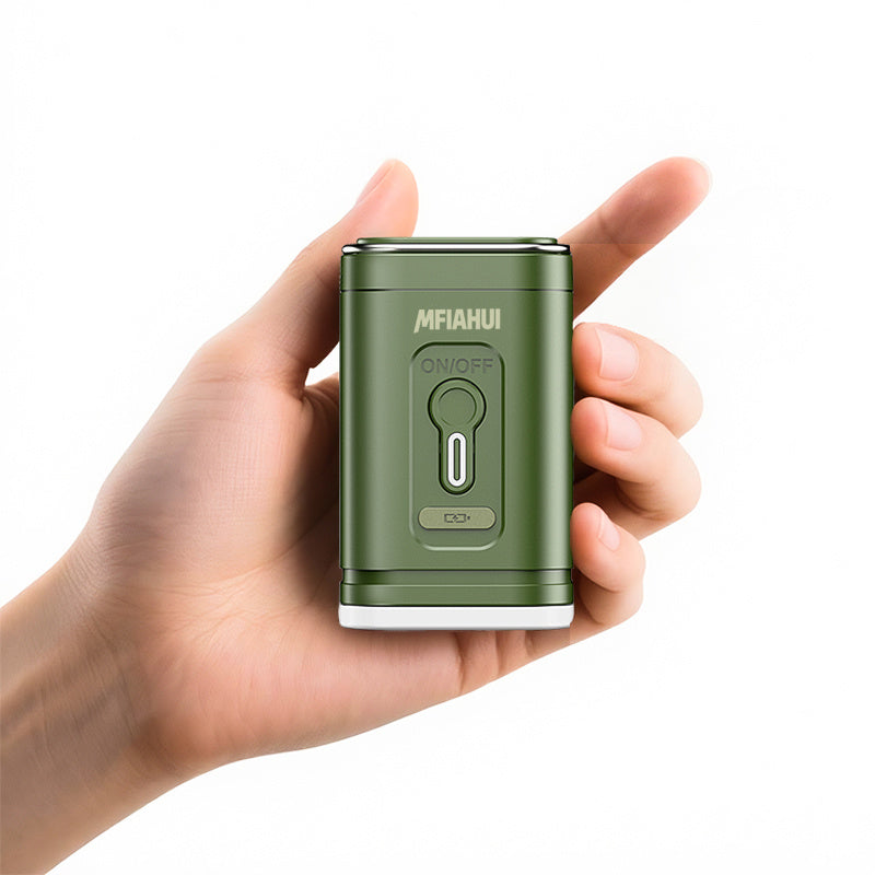 MFIAHUI 2026 Portable Air Pump With Retractable Keychain & 3-Adjustable Lights For Quick Inflate And Air Extraction Camping Travel Home Storage Inflatable Sleeping Bag Airbed Outdoor Equipment