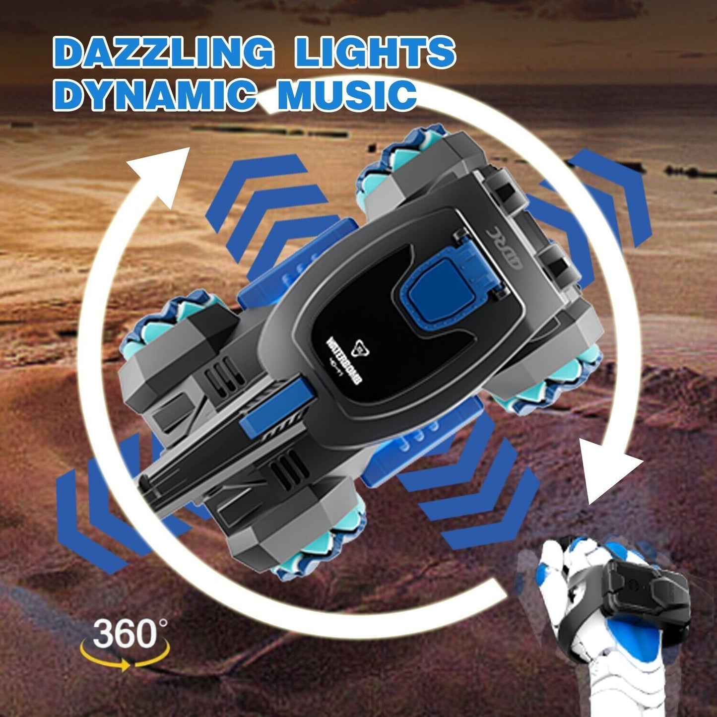 2025 Y1 RC Truck Drift Gesture Car, Rc Crawler Scale Water Bullet Shooting,All Terrain 4WD Battle Stunt Car With 360 Rotating, Lights Music Birthday Gifts,RED.