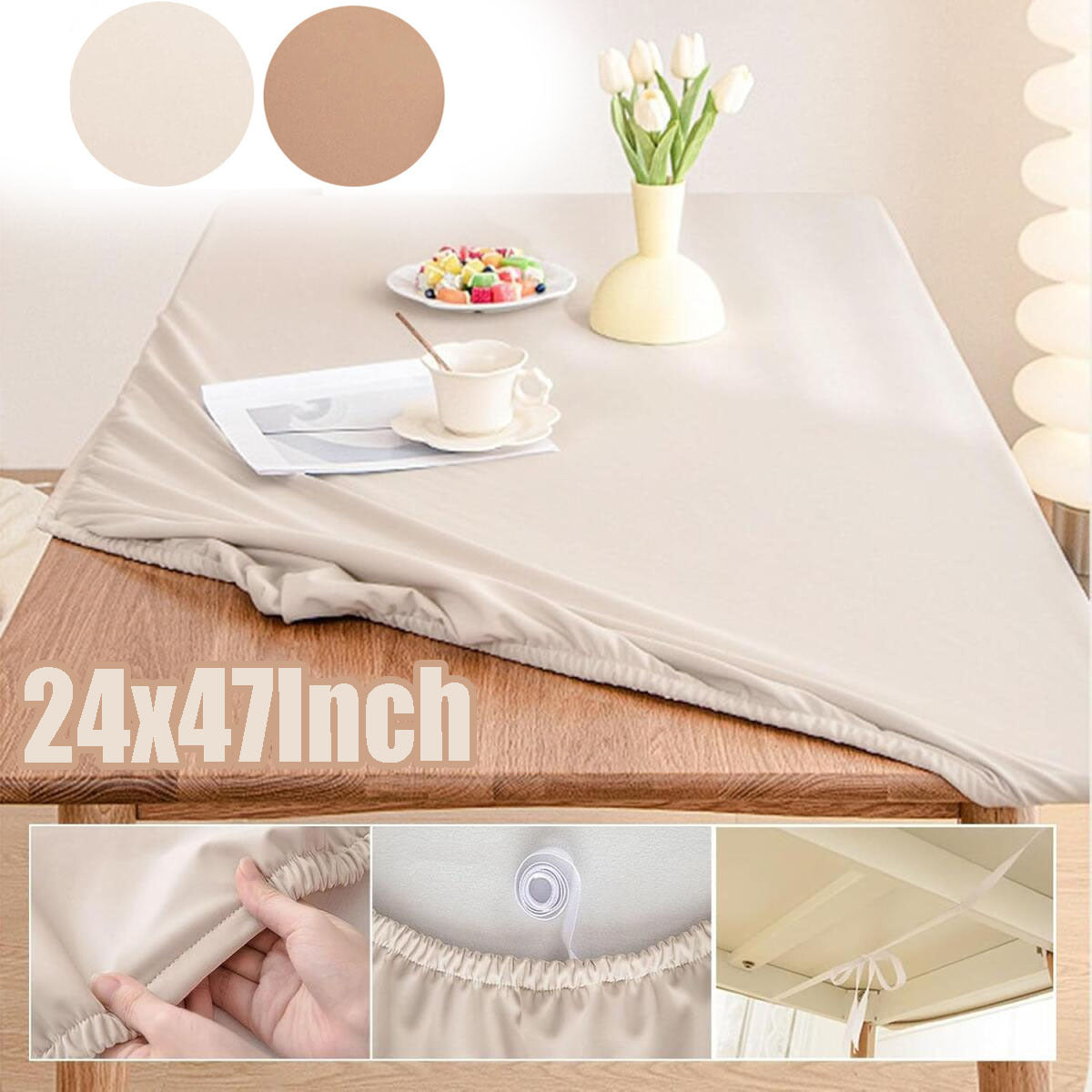 PU Stretch Fitted Rectangle Tablecloth