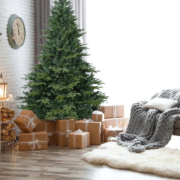 Artificial 4ft Green Christmas Tree With 856 PE PVC Mixed Branch Tips, Steel Wire, Hinged Premium & Foldable Base For Indoor Holiday Decorating