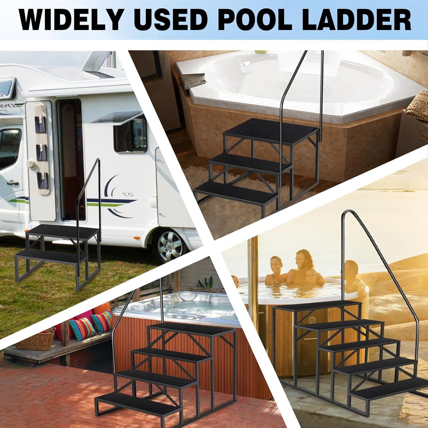Easy to Install Swimming RV - Pool Stairs