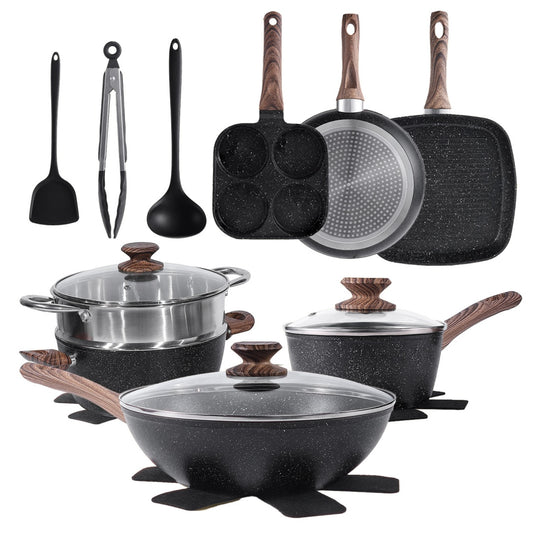 17-piece Non-stick Cookware Set, Cooking Set
