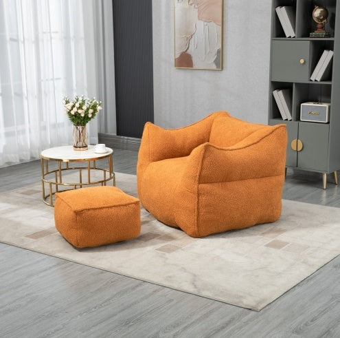 COOLMORE Bean Bag Chair Lazy Sofa Footstool Durable Comfort Lounger High Back Bean Bag Chair Couch For Adults And Kids, Indoor  Outdoor